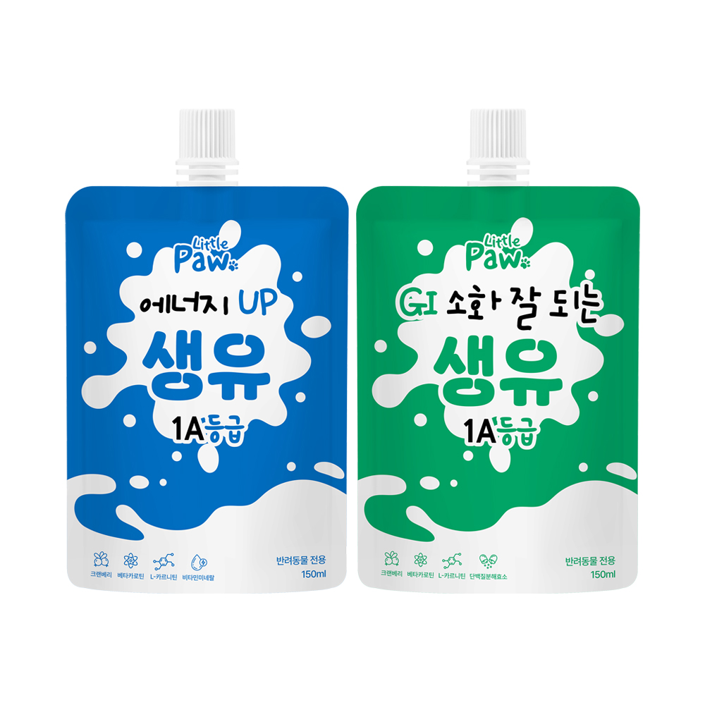 리틀포우 강아지우유 고양이우유 락토프리 소화가잘되는 생유 펫밀크 150ml*1개