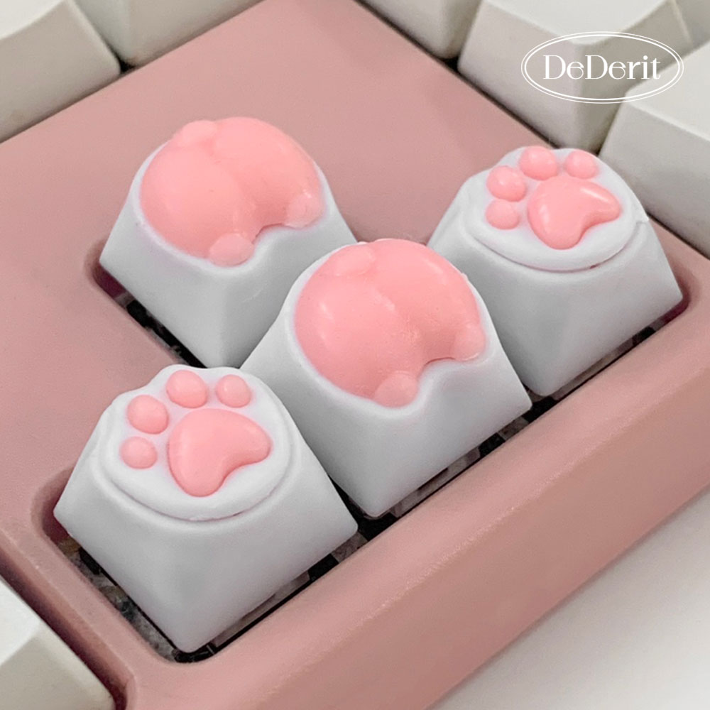 데데리트 데데리트 귀여운 고양이 젤리 말랑 발바닥 키보드 키캡 꾸미기 실리콘 키캡 키꾸