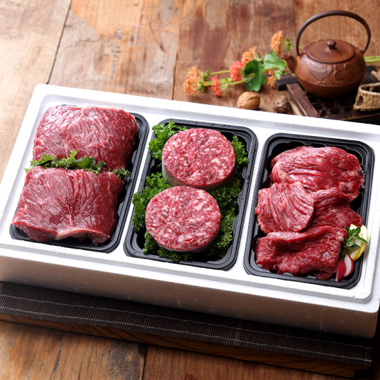 [푸토리] [名品]횡성한우 정육선물세트1호 1.8kg(불고기 600g+국거리 600g+산적 600g) [1등급이상]