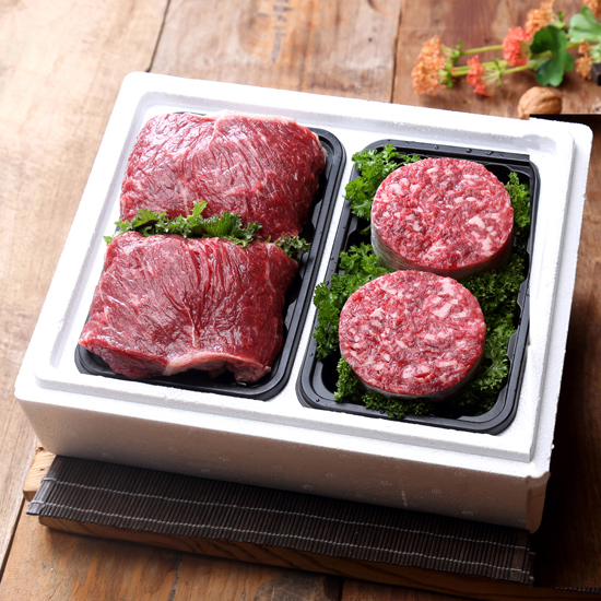 [푸토리] [名品]횡성한우 실속세트 1kg(불고기 500g+국거리 500g) [1등급이상]