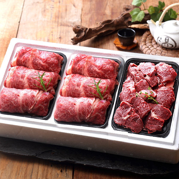 [名品]횡성한우 구이선물세트 1.8kg(등심 1.2kg+안심 600g) [1등급이상]