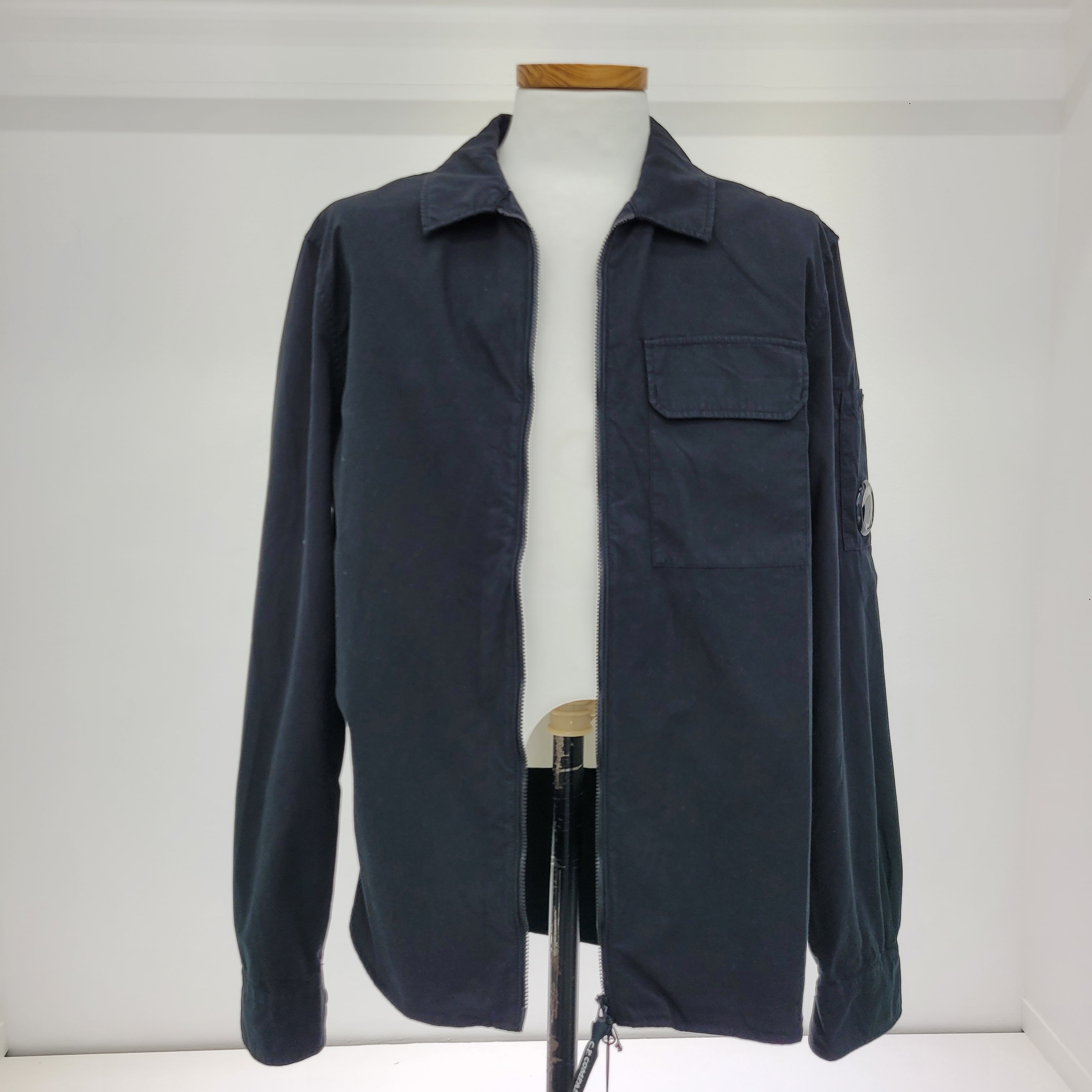 [C.P. Company] 씨피 컴퍼니 브러쉬드 코튼 오버셔츠 Black SC474974