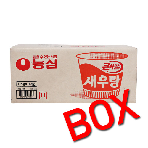 박스/농심새우탕큰사발면(큰/컵)115gx16ea