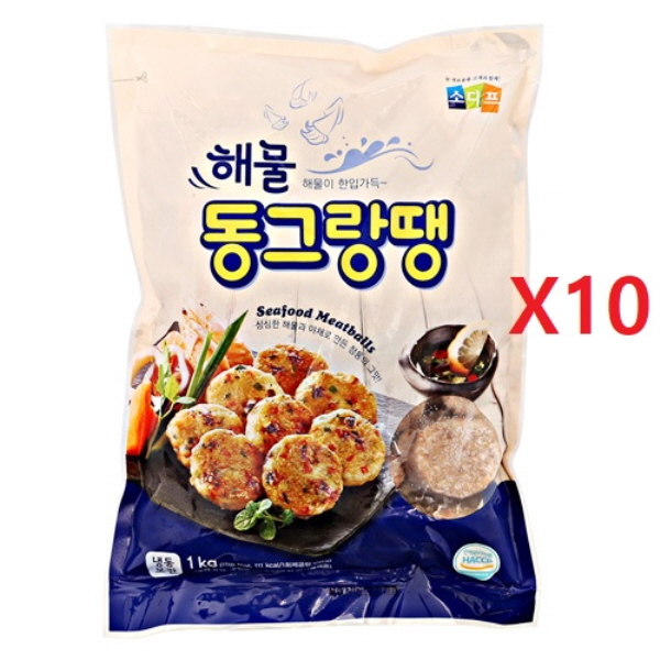 해물동그랑땡1kgX10개/소디프X1개
