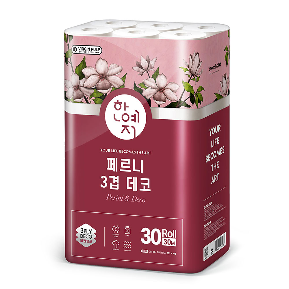 한예지 페르니데코 3겹 화장지 30M 30롤 1팩