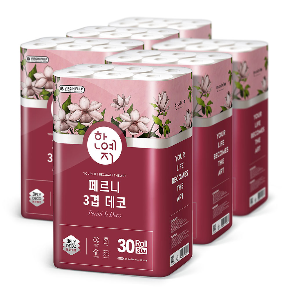 한예지 페르니데코 3겹 화장지 30M 30롤 6팩