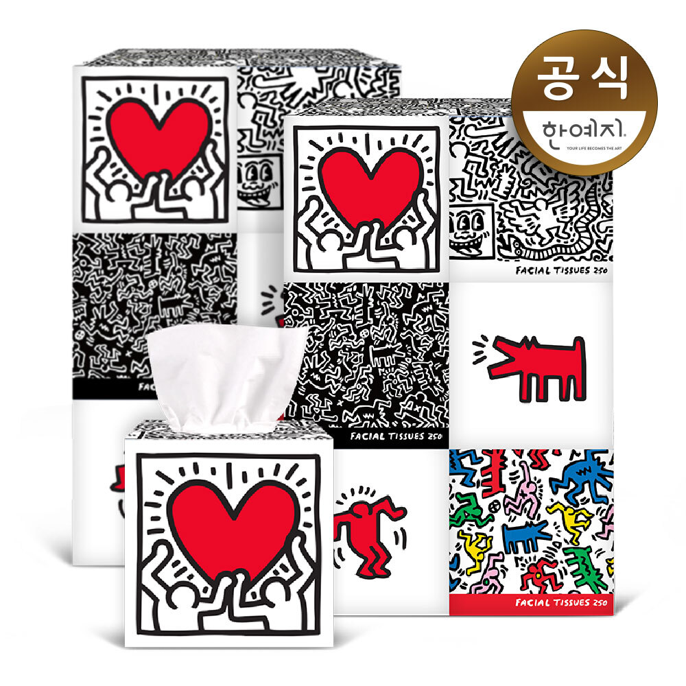 한예지 키스해링 미니 미용티슈 230매6입2팩 특가