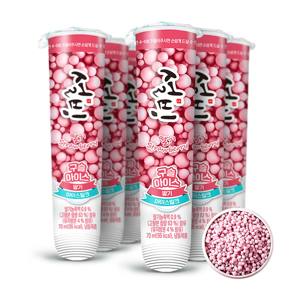 설빙 구슬형 아이스크림 딸기맛 70ml 6개